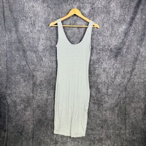 Guess Black and White Striped Midi Dress